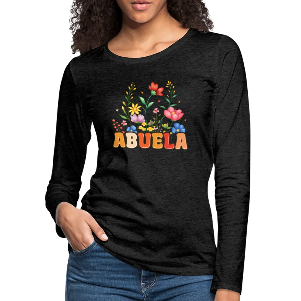 Abuela Premium Long Sleeve T-Shirt with Floral Design