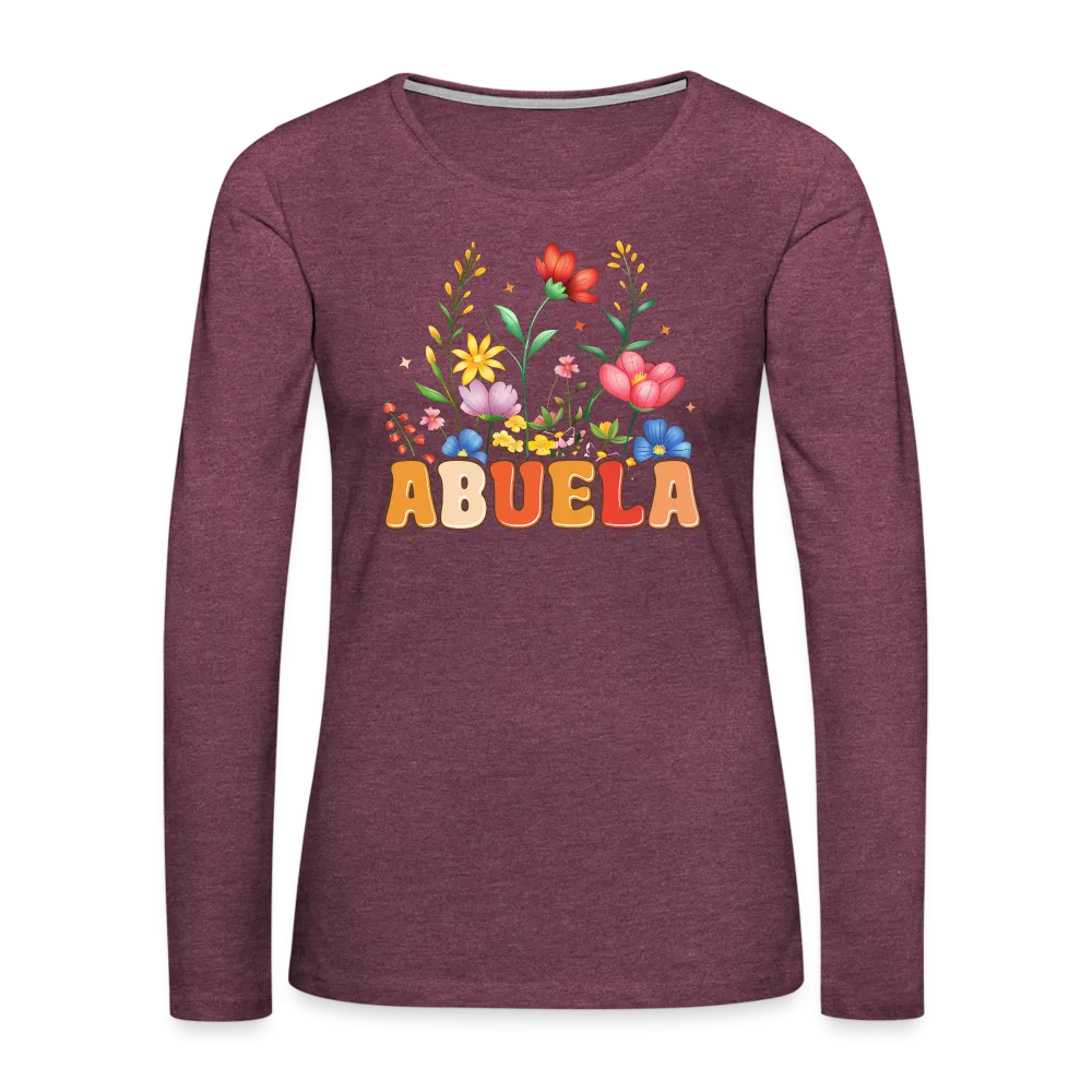 Abuela Premium Long Sleeve T-Shirt with Floral Design