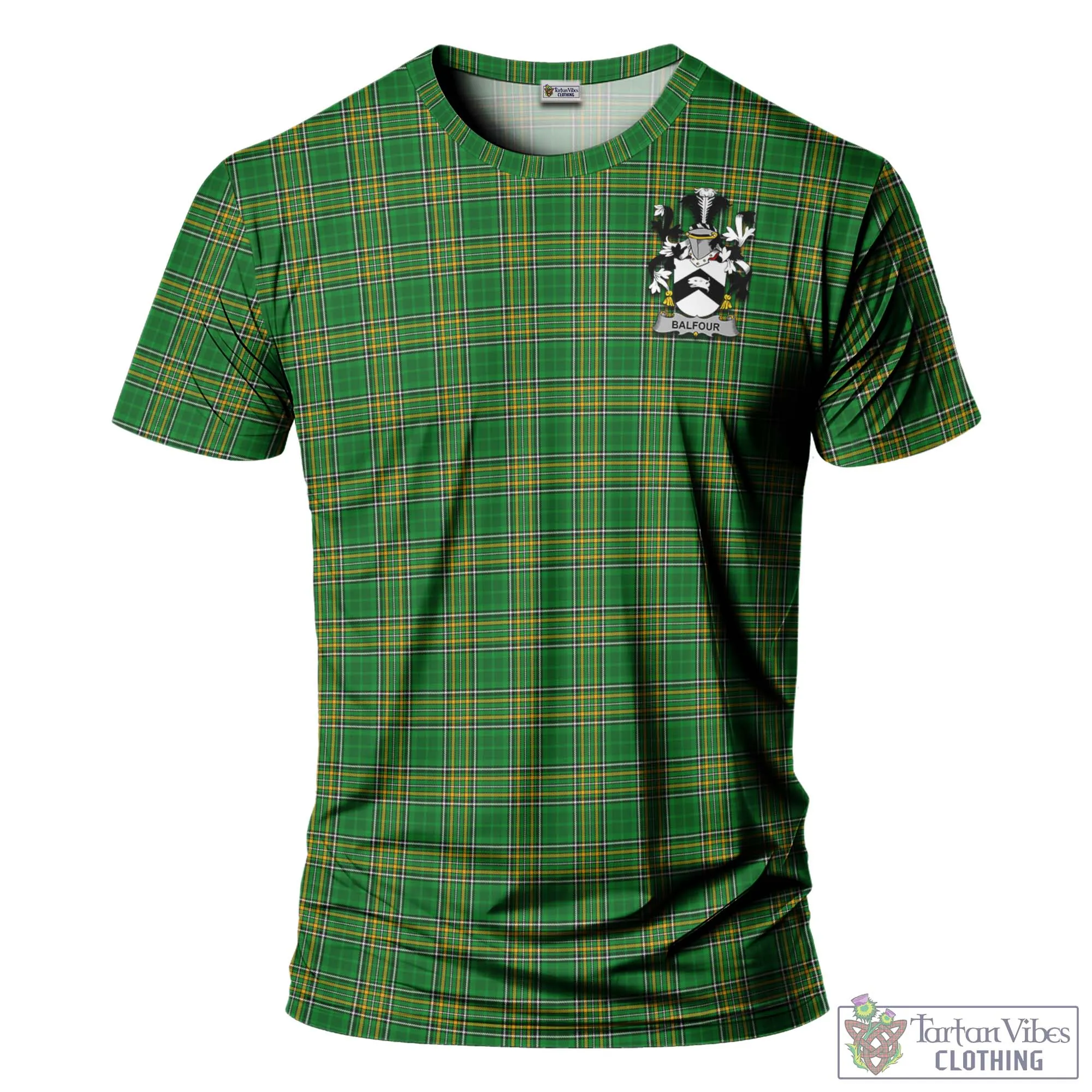 Balfour Irish Clan Tartan T-Shirt with Family Seal