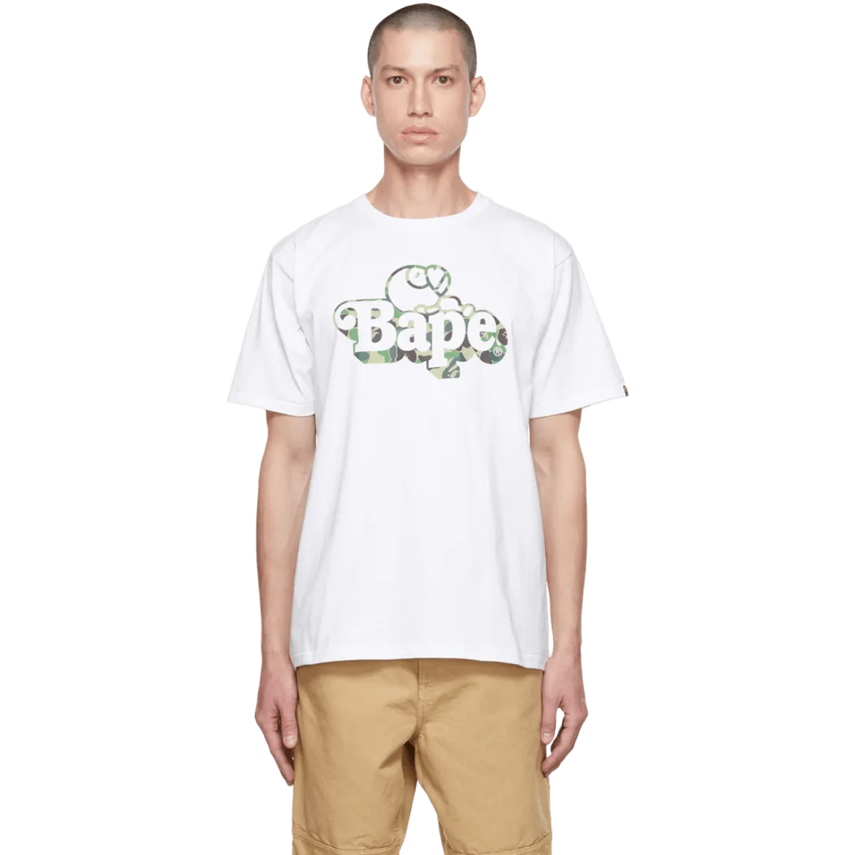 Bape White Camo Milo T-Shirt
