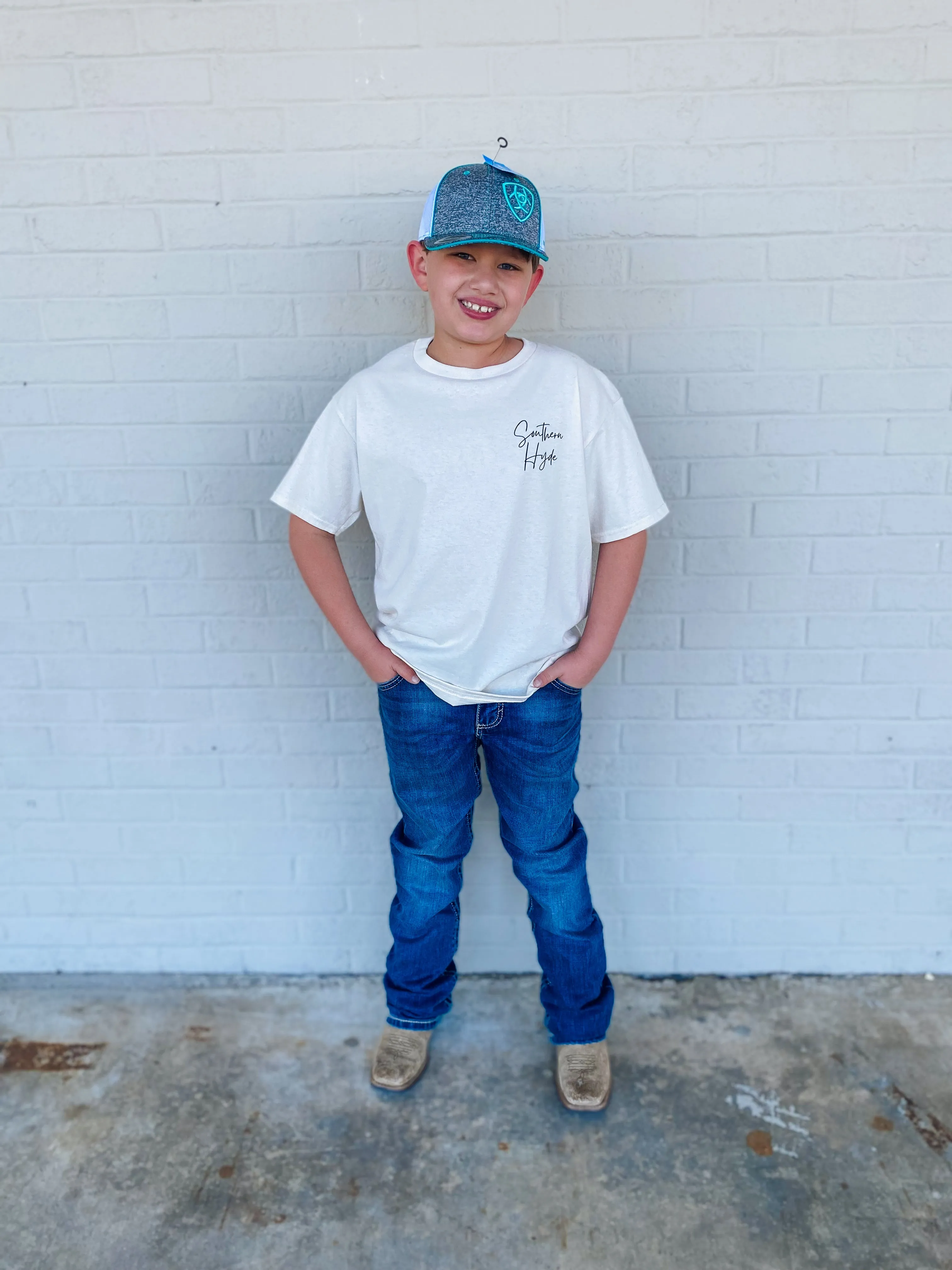 Boys Youth Field and Stream Tee- Tan