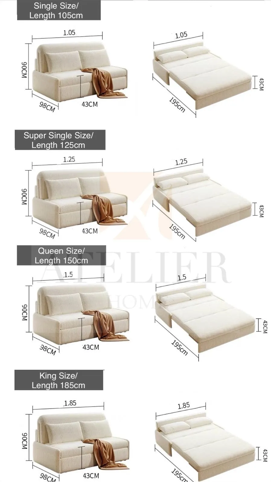 Fabian Electric Sofa Bed