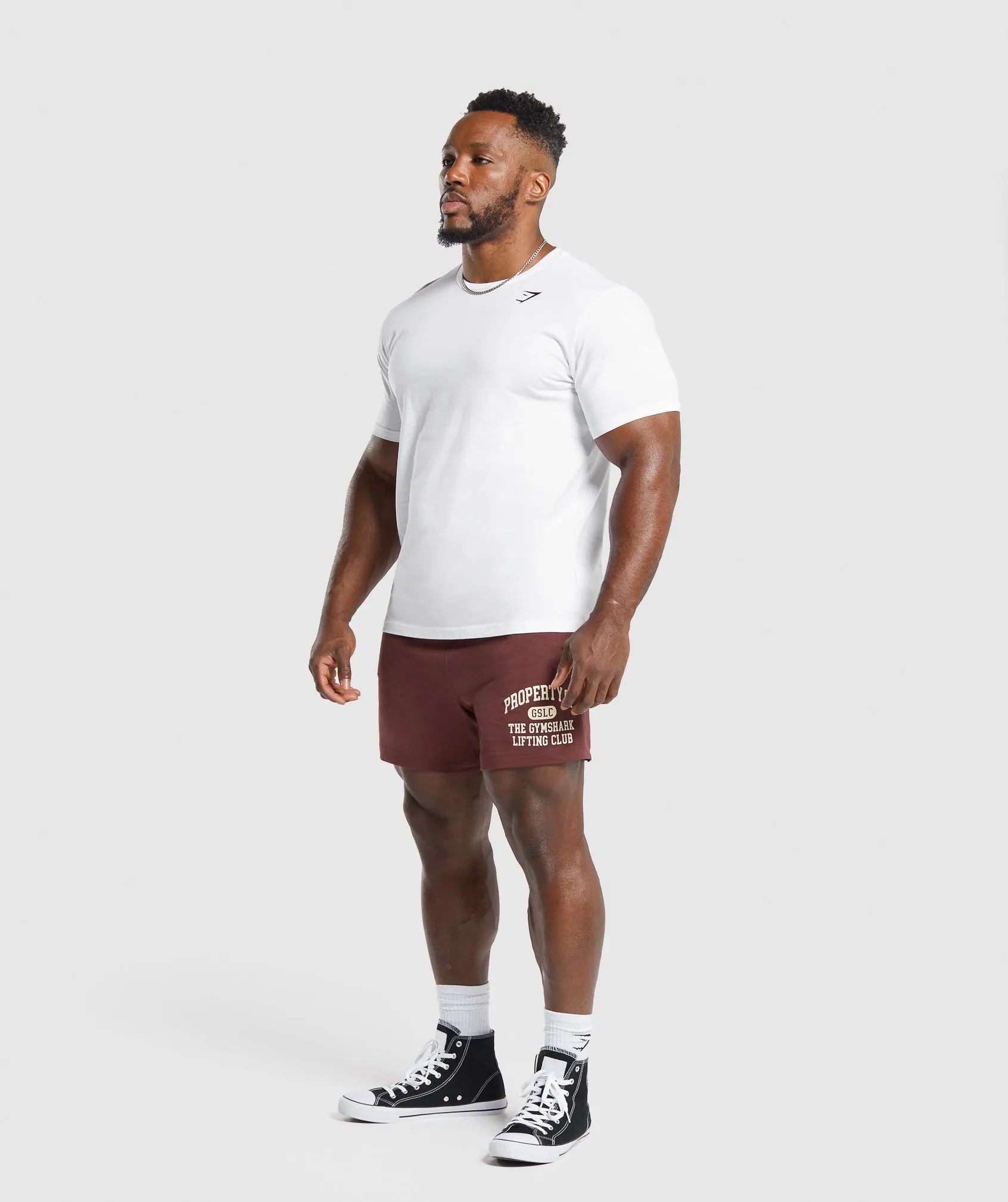Gymshark Lightweight Jersey Shorts - Burgundy Brown