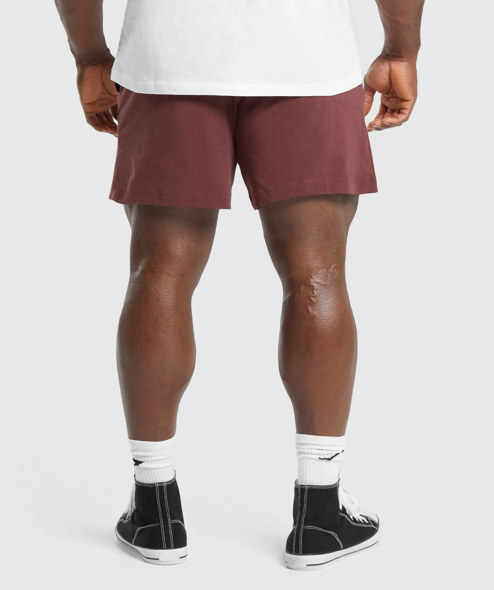 Gymshark Lightweight Jersey Shorts - Burgundy Brown
