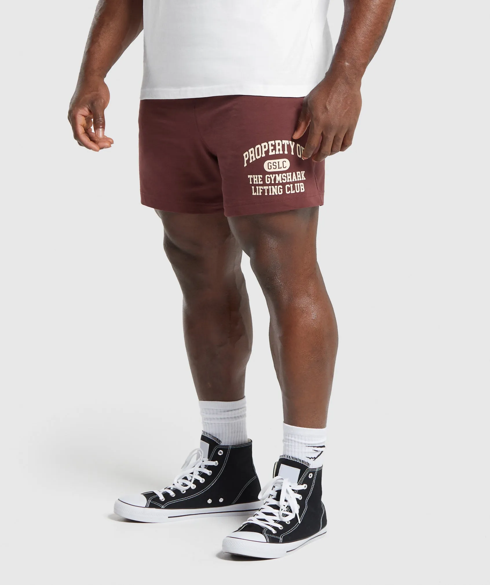Gymshark Lightweight Jersey Shorts - Burgundy Brown