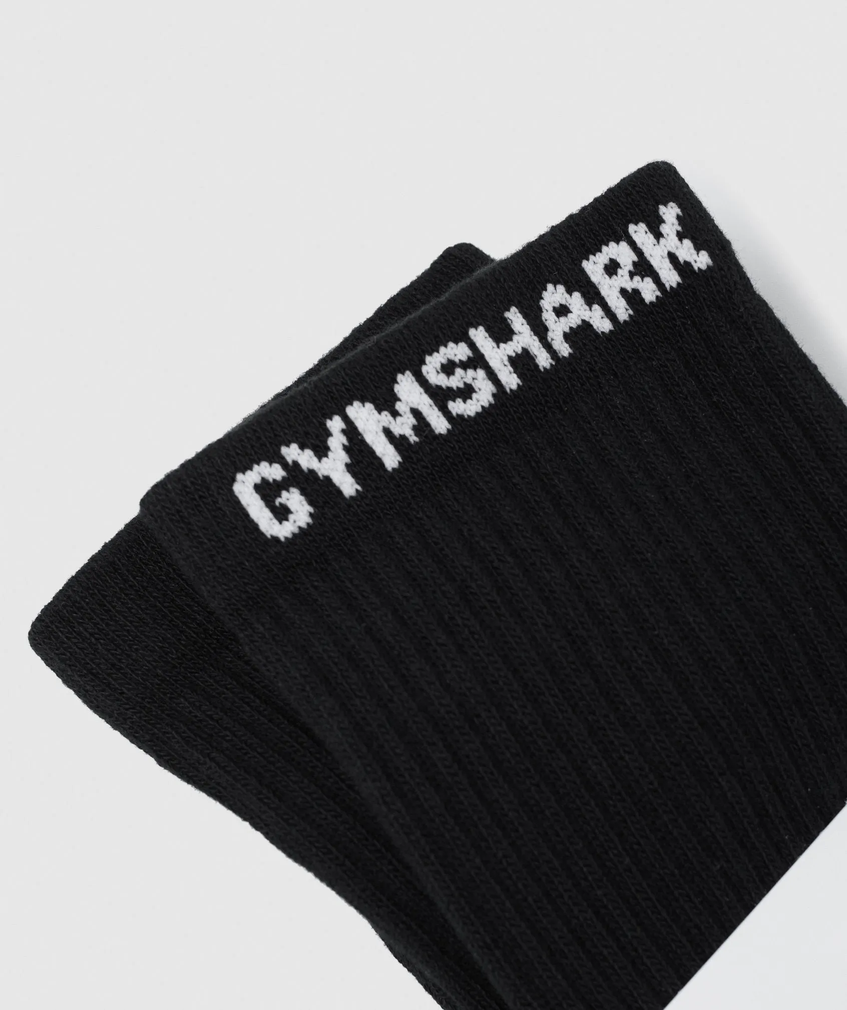 Gymshark Premium Logo Crew Socks 1pk - Black