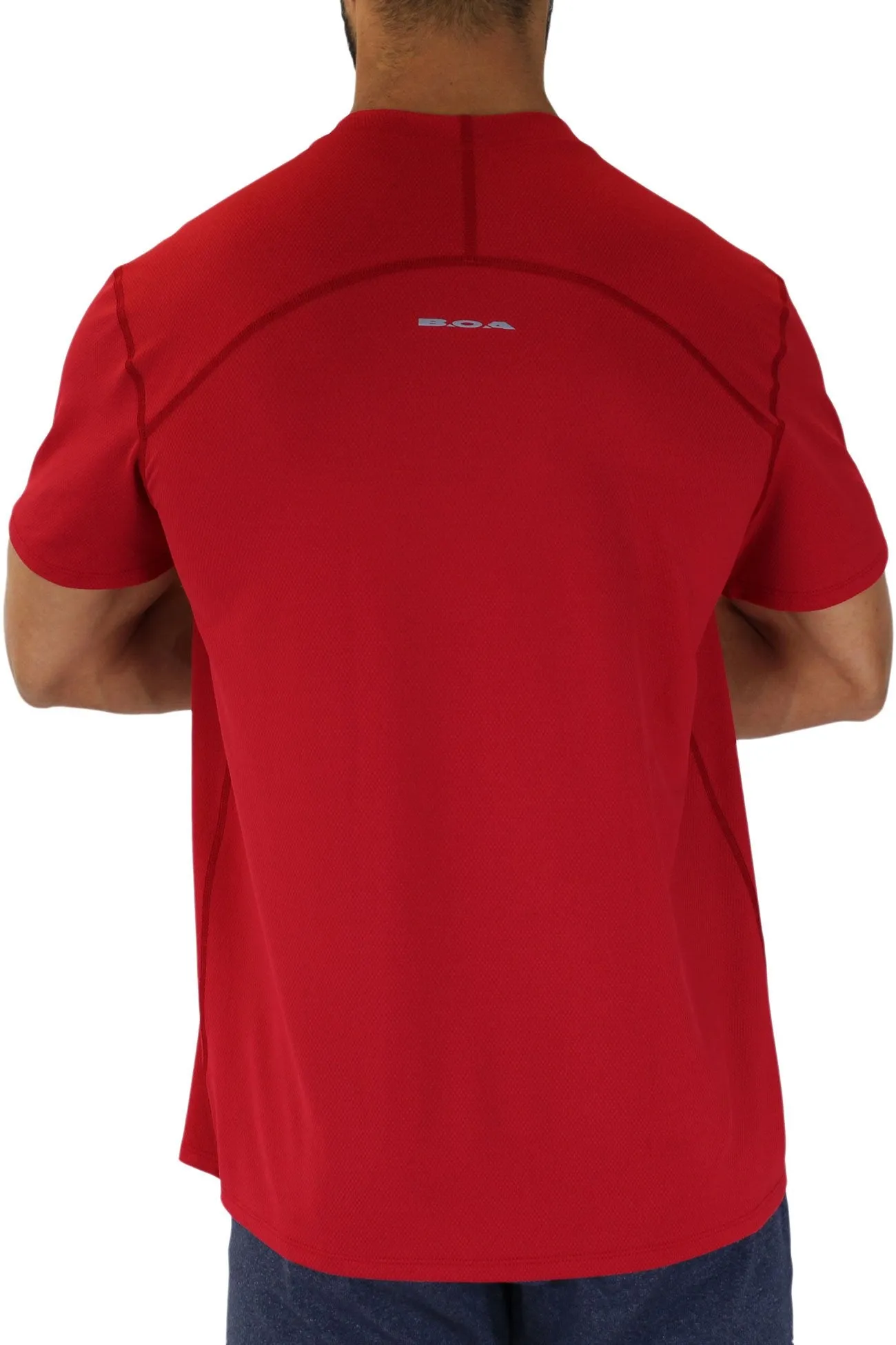Men's Versatex Canyon Short Sleeve Running Shirt - Red