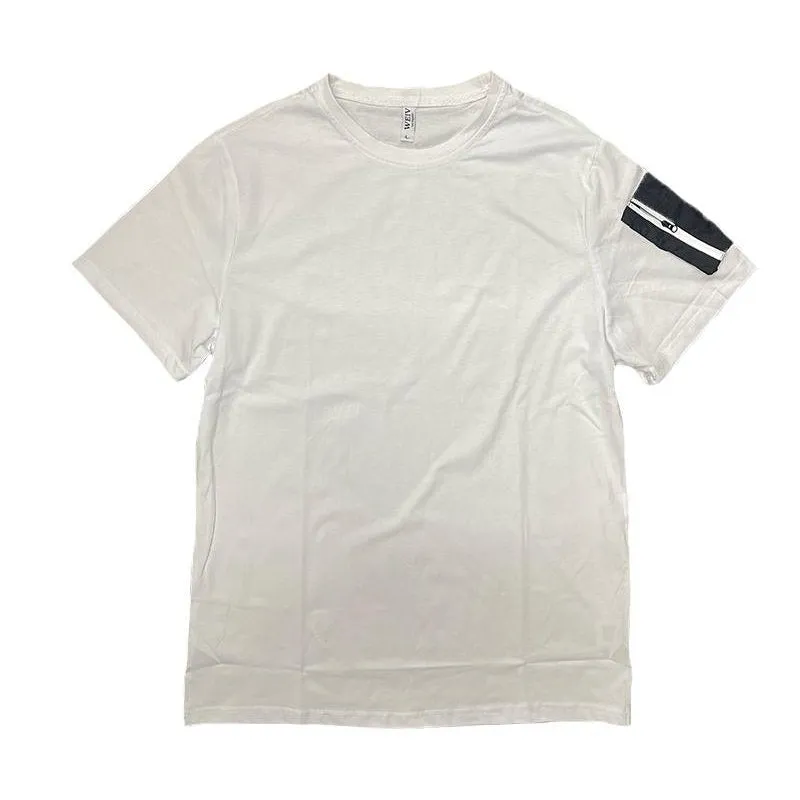 White Sleeve Pouch Tee